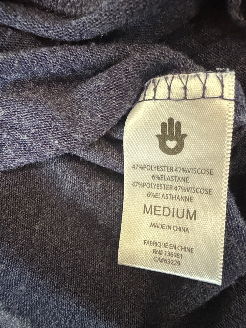 Spiritual Gangster Navy Crewneck Sweatshirt with Small Rainbow Heart - Picture 3 of 8